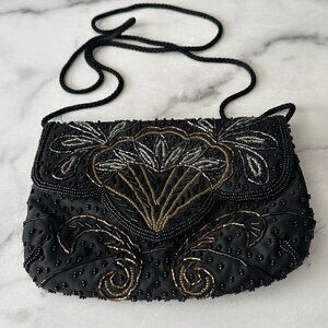 Evening bag Carla Marchi ornate beading‎ - Ruby Lane